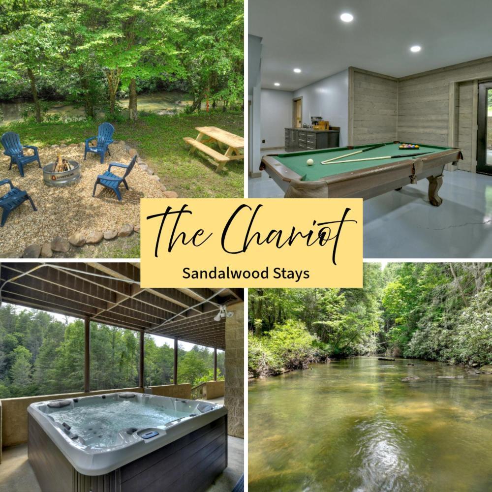 The Chariot - Creek Front With Hottub, Fire Pits, Billiards, Ev Charger - Sandalwood Stays Blue Ridge Extérieur photo